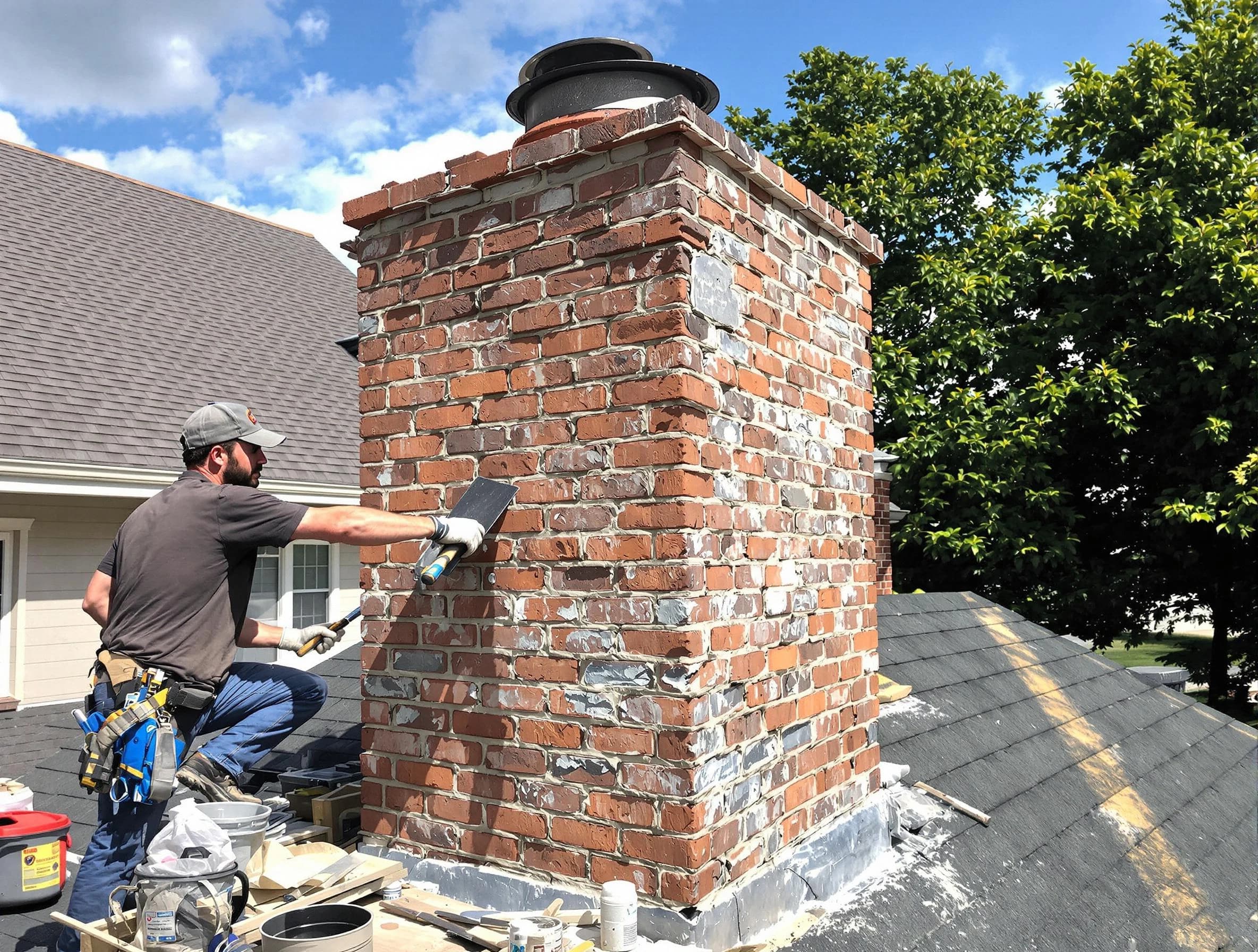 Completed chimney rebuild by Twin Lakes Chimney Sweep in Twin Lakes, CO