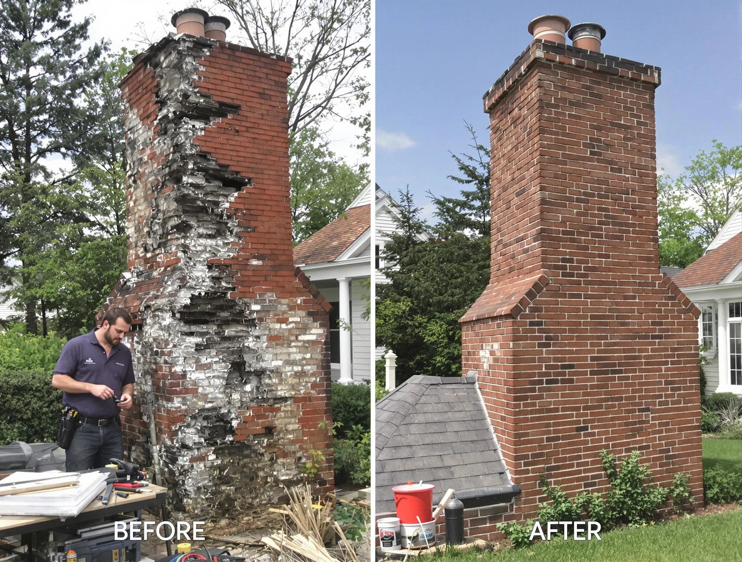 Twin Lakes Chimney Sweep performing a full chimney restoration in Twin Lakes, CO