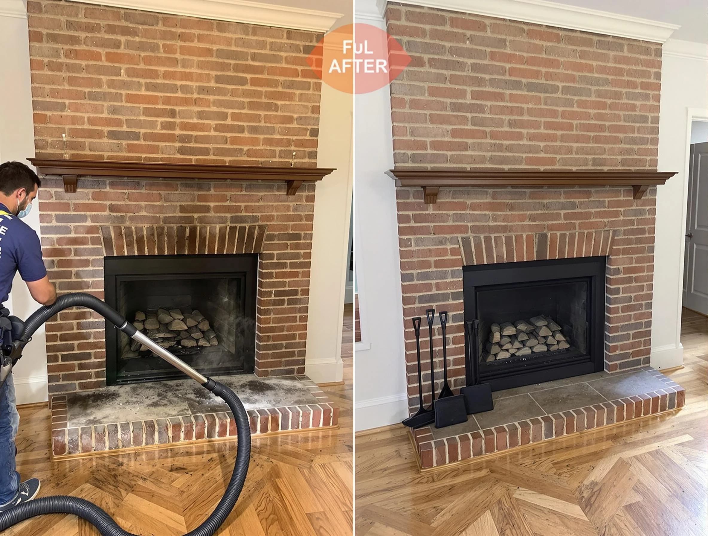 Twin Lakes Chimney Sweep carefully sanitizing a fireplace in Twin Lakes, CO