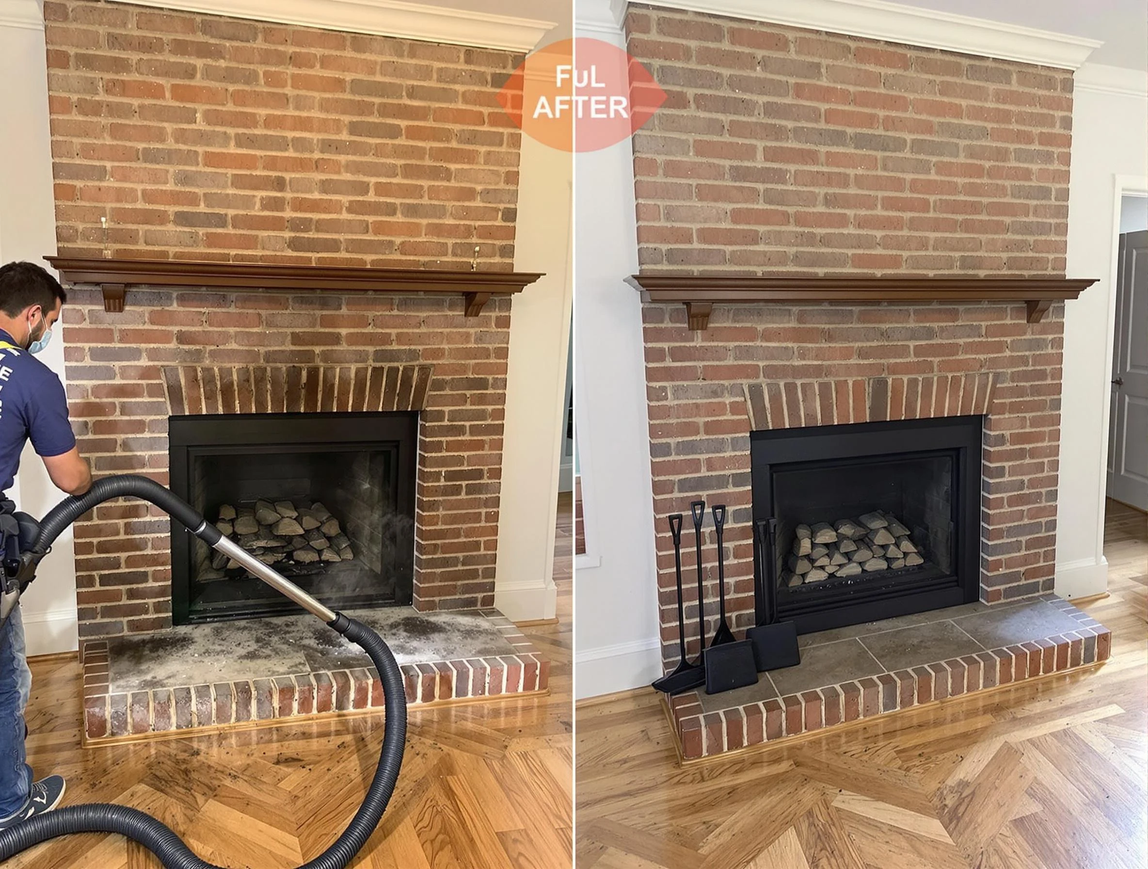 Twin Lakes Chimney Sweep carefully sanitizing a fireplace in Twin Lakes, CO