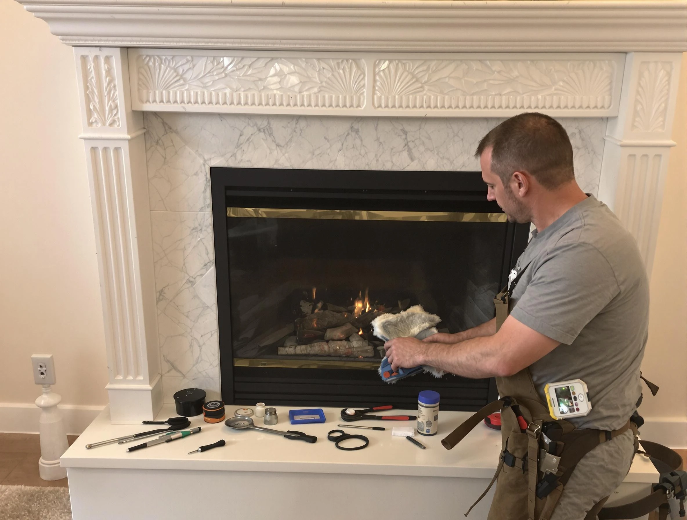 Twin Lakes Chimney Sweep performing fireplace maintenance in Twin Lakes, CO